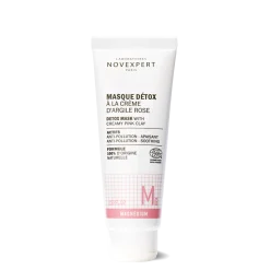 Novexpert Detox Mask with Creamy Pink Clay za čiščenje kože in odstranjevanje nečistoč.