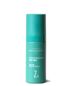 Steklenička Novexpert Trio-Zinc Booster Serum za nego mastne in k aknam nagnjene kože.