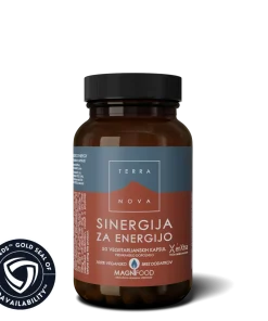 Terranova Sinergija za energijo 50 vegetarijanskih kapsul za podporo energiji in zmanjšanje utrujenosti